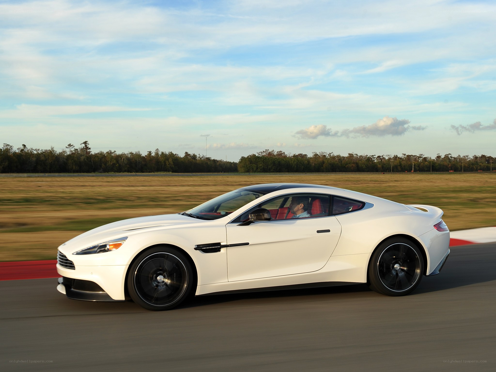 white sports car on racetrack
