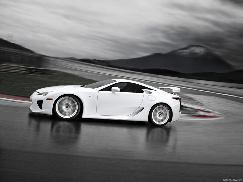 white sports car on racetrack