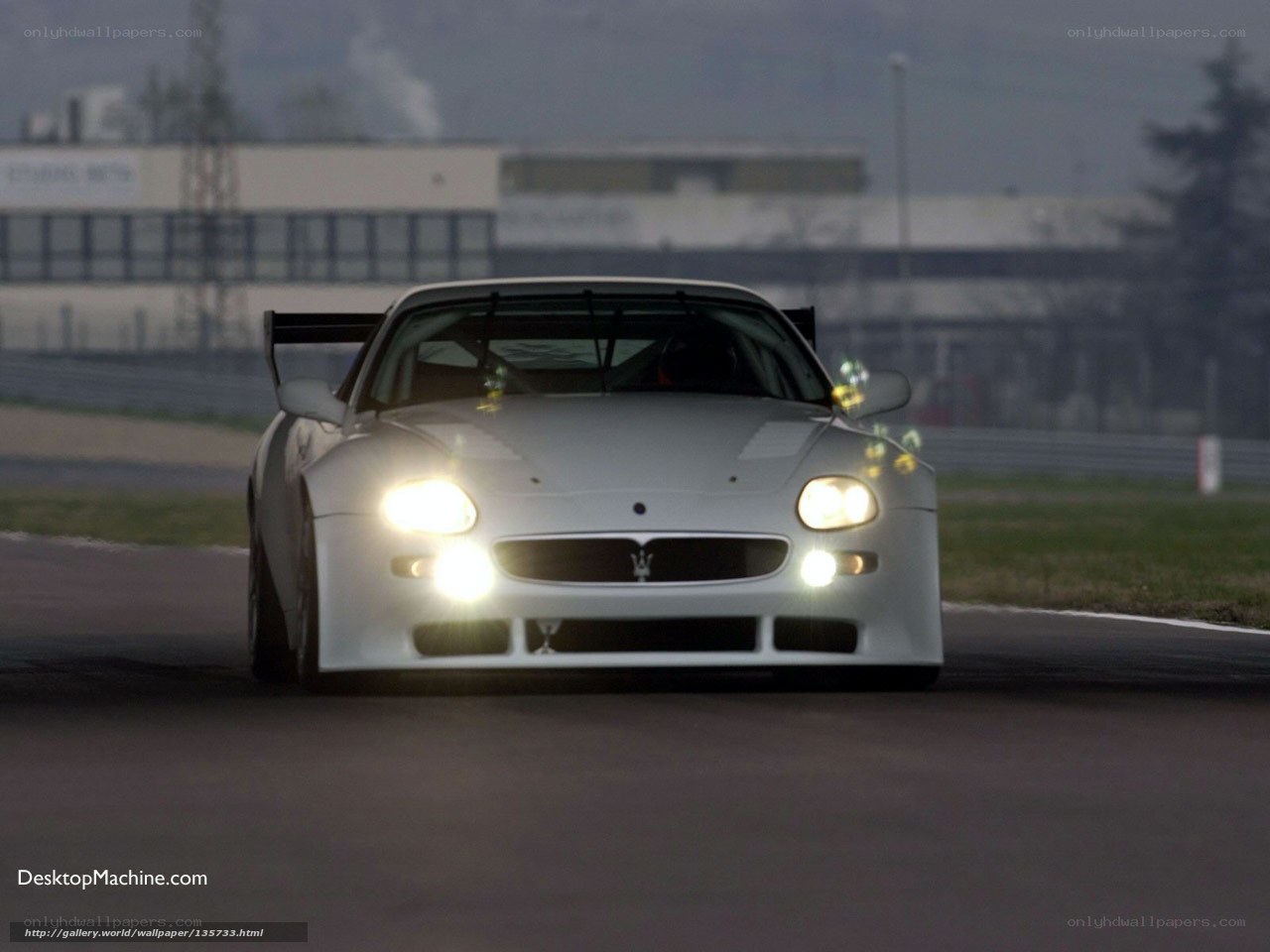 white sports car on racetrack