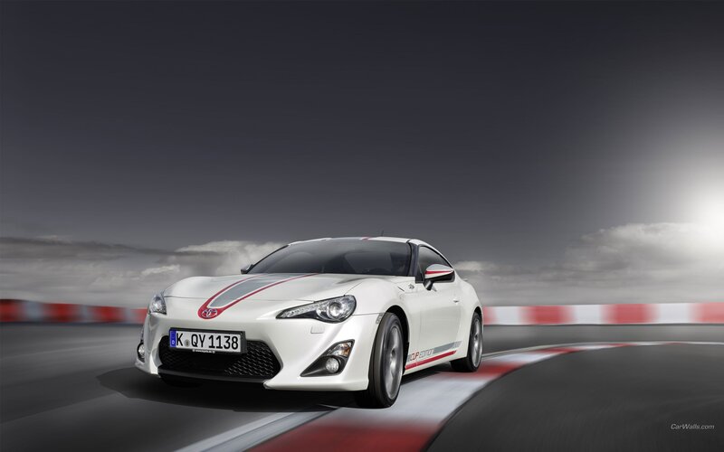 white sports car on racetrack