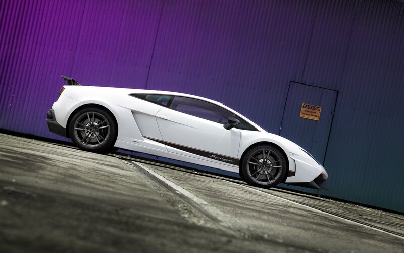 white sports car on ramp