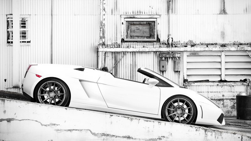 white sports car on ramp