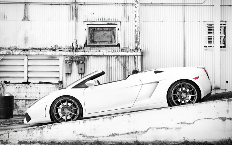 white sports car on ramp