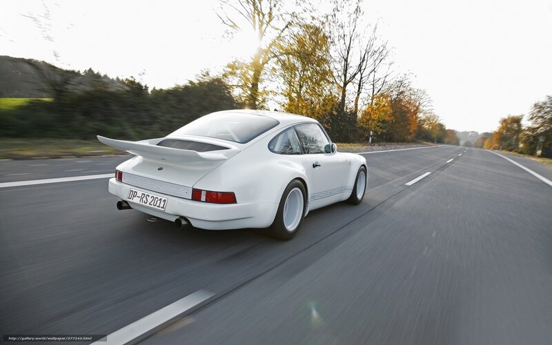 white sports car on road