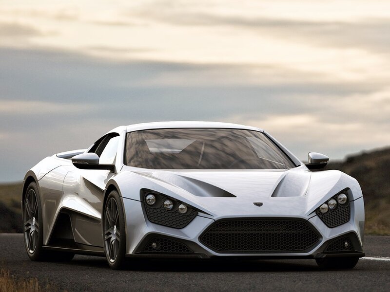 white sports car on road
