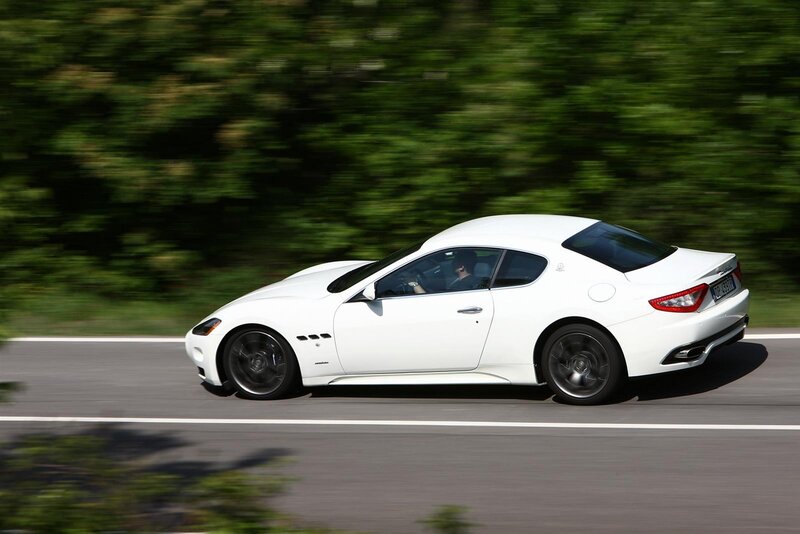 white sports car on road