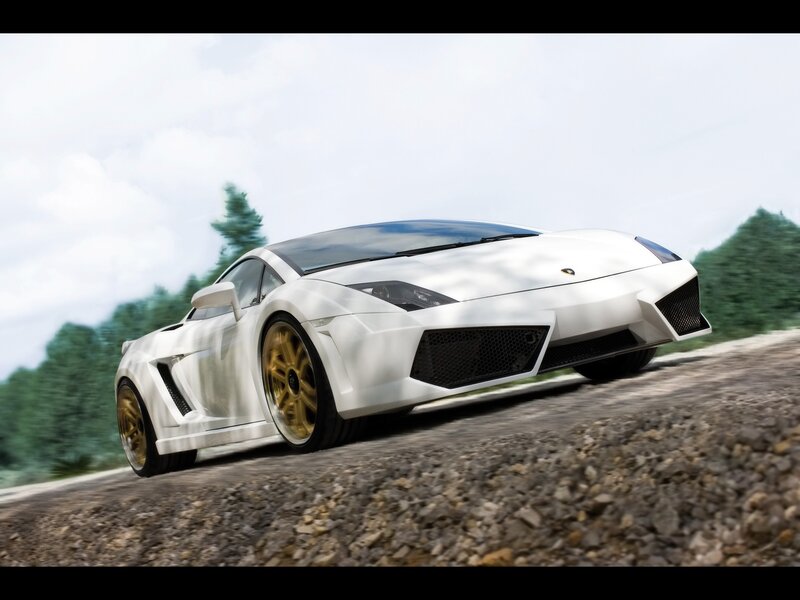 white sports car on road