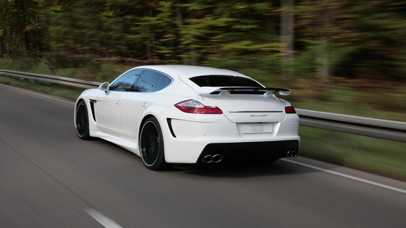 white sports car on road