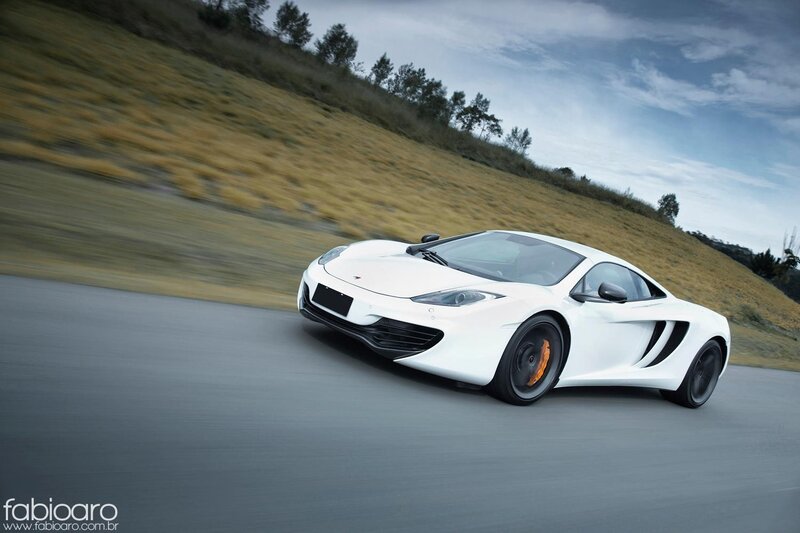 white sports car on road