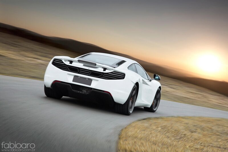 white sports car on road
