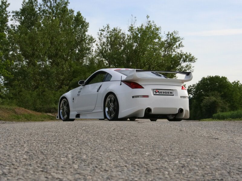 white sports car on road