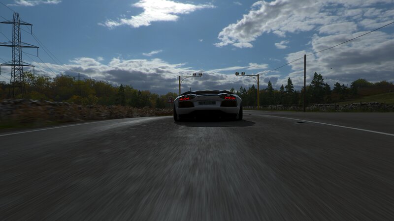 White Sports Car on Road — Gray, Calm