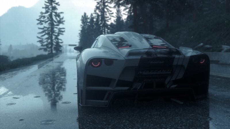 White Sports Car on Road — Gray