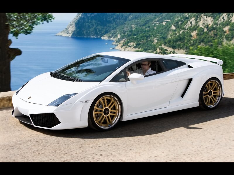 White Sports Car on Road — Serene, Afternoon, Photograph, Man