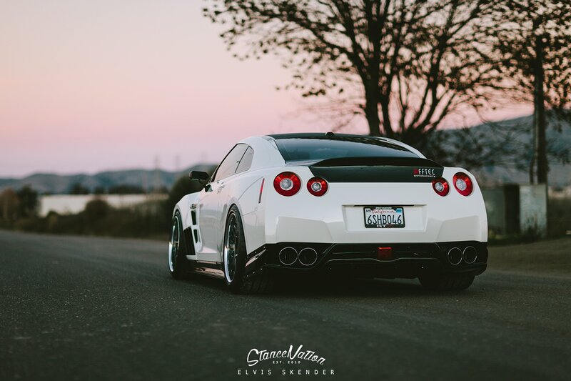 White Sports Car on Road — Serene, Sunset, Photograph, Trees