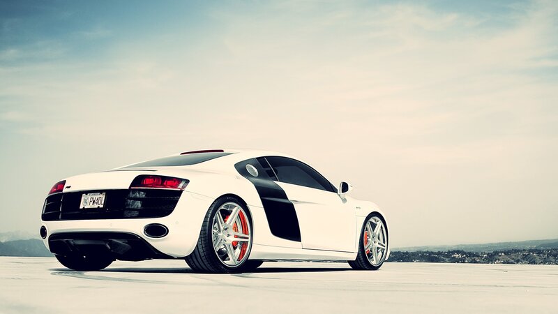 white sports car on rooftop