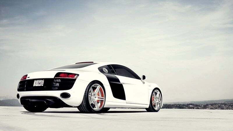 white sports car on rooftop