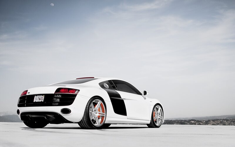 white sports car on rooftop