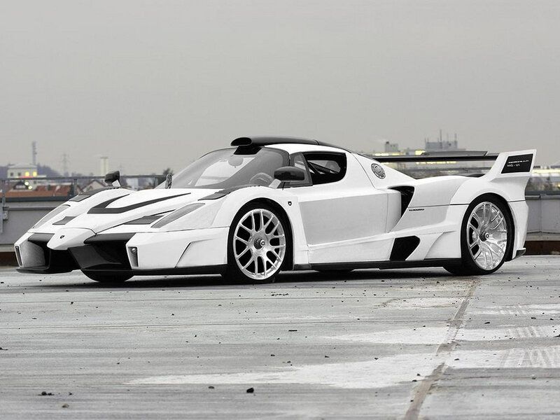 white sports car on rooftop