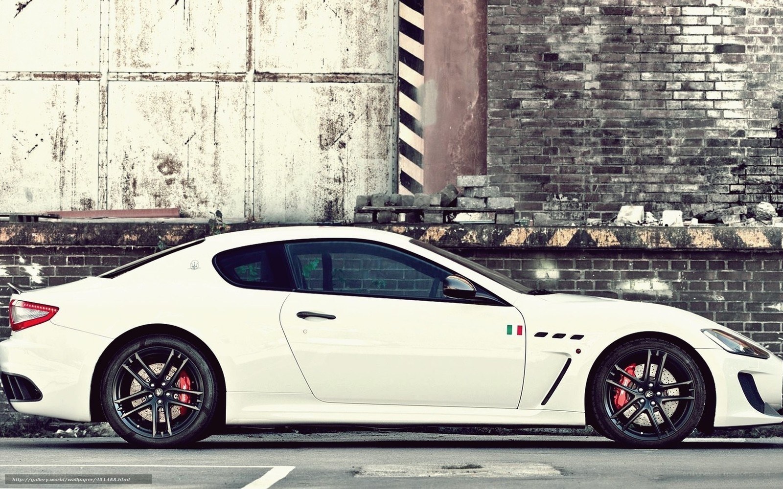 white sports car on street