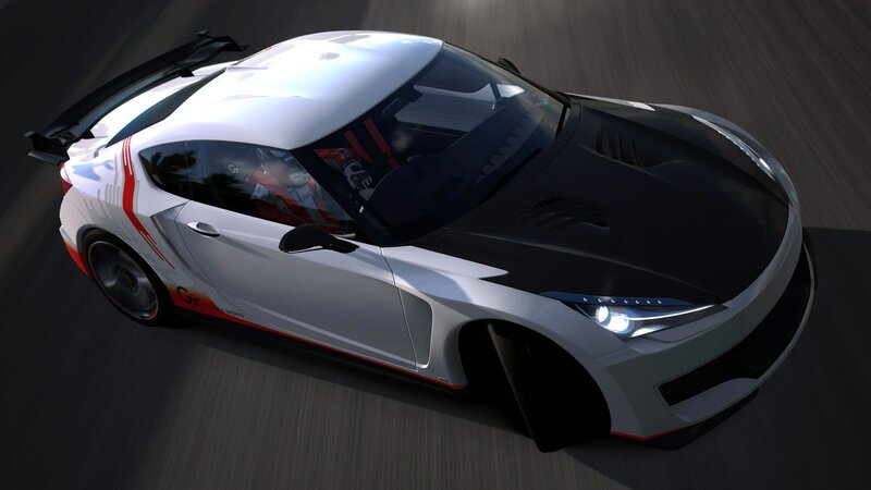 white sports car on track