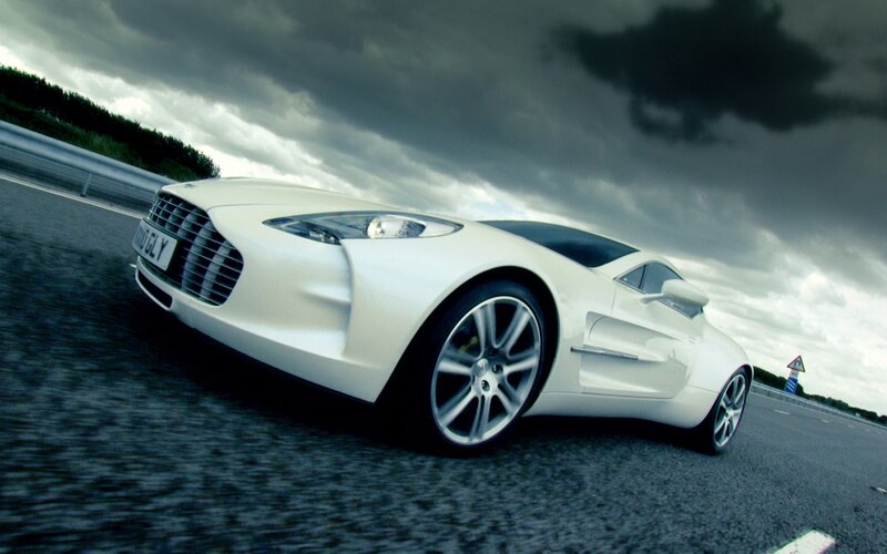 white sports car on track