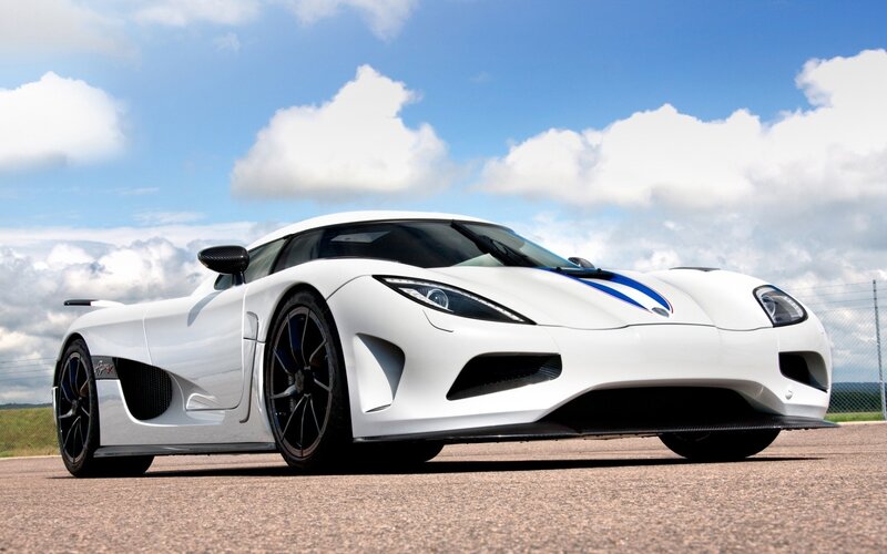 white sports car on track
