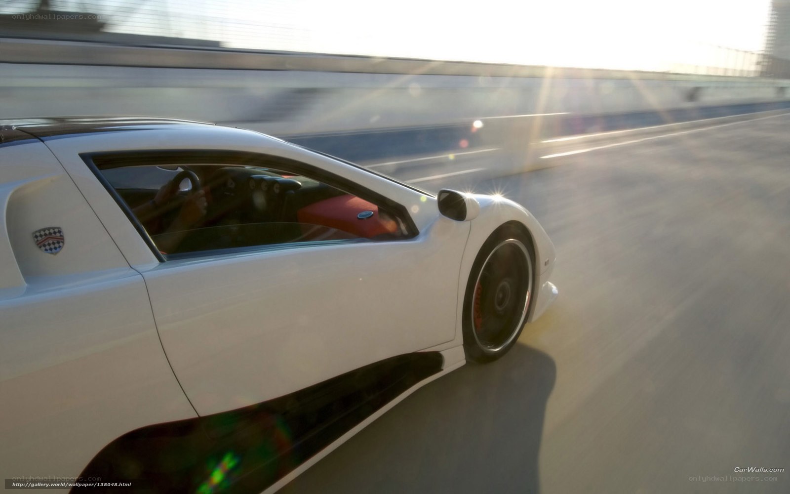 white sports car on track
