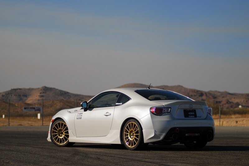 white sports car on track