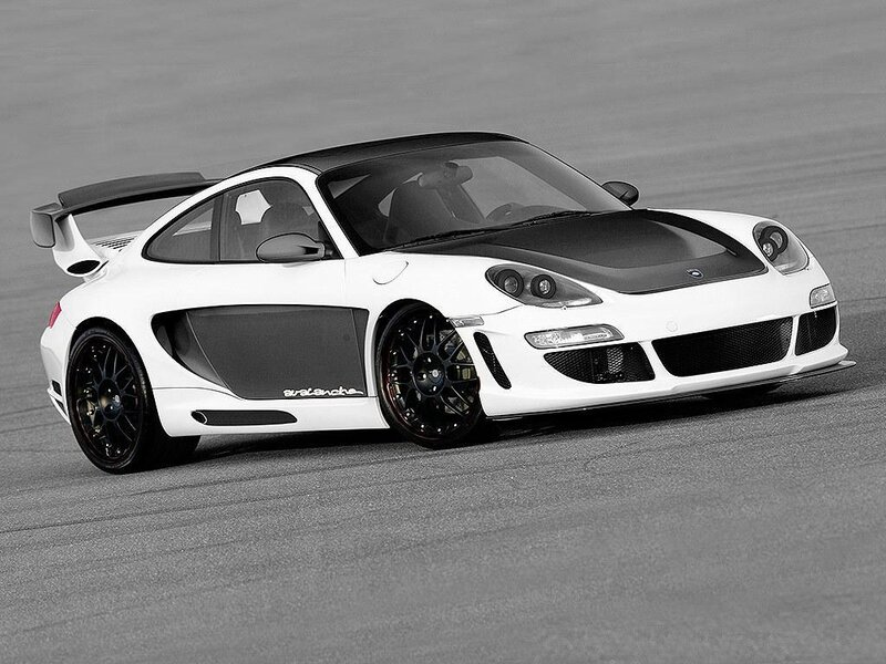 white sports car on track