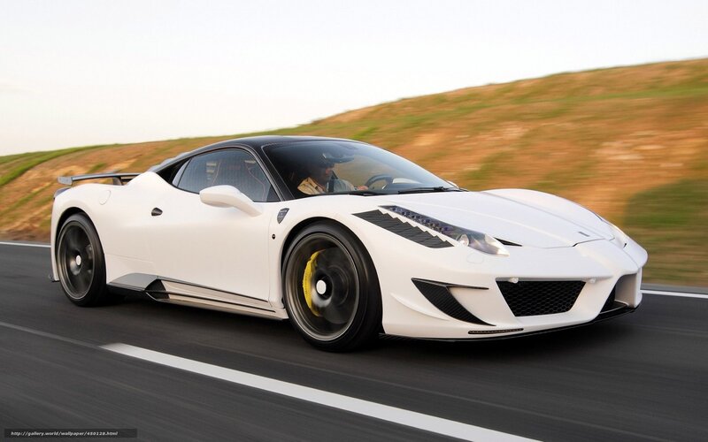 white sports car on track