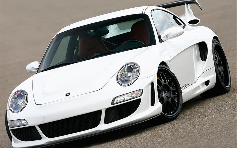 white sports car on track