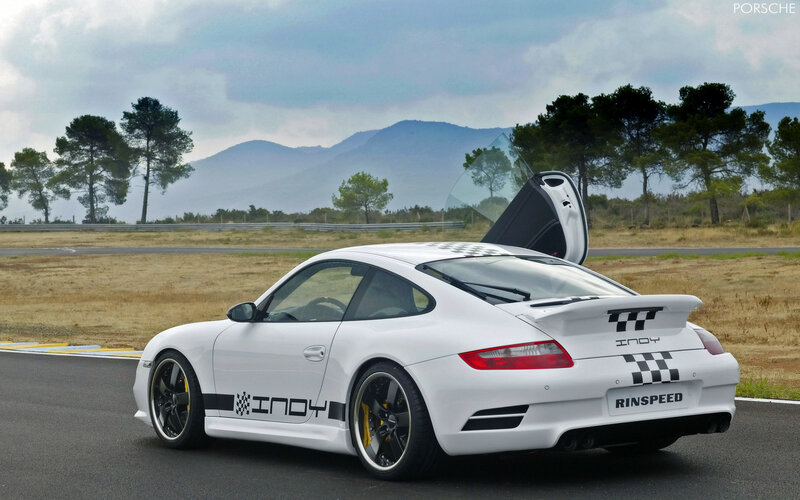 White Sports Car on Track — Calm, Afternoon, Photograph, Race Track
