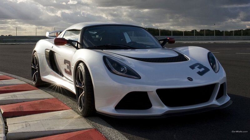 White Sports Car on Track — Dramatic, Afternoon, Photograph