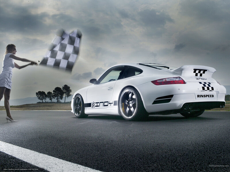 White Sports Car on Track — Dramatic, Photograph