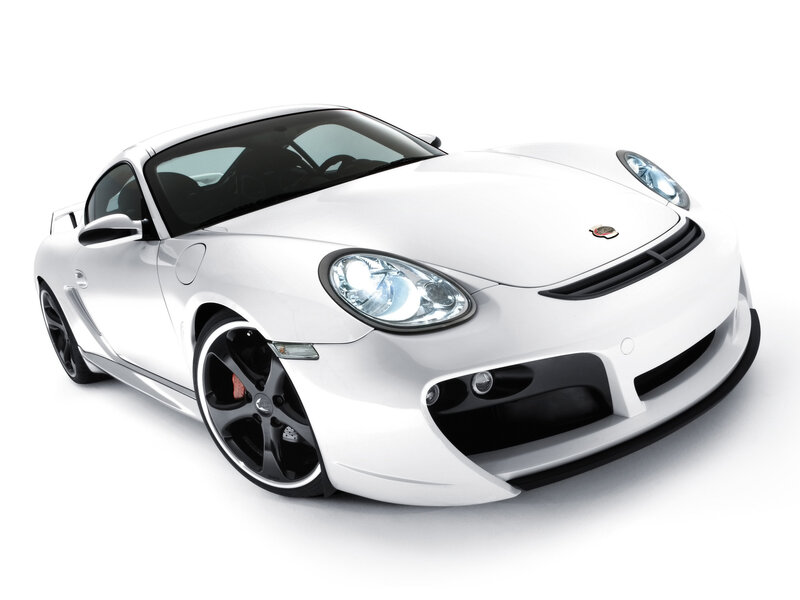 white sports car on white background