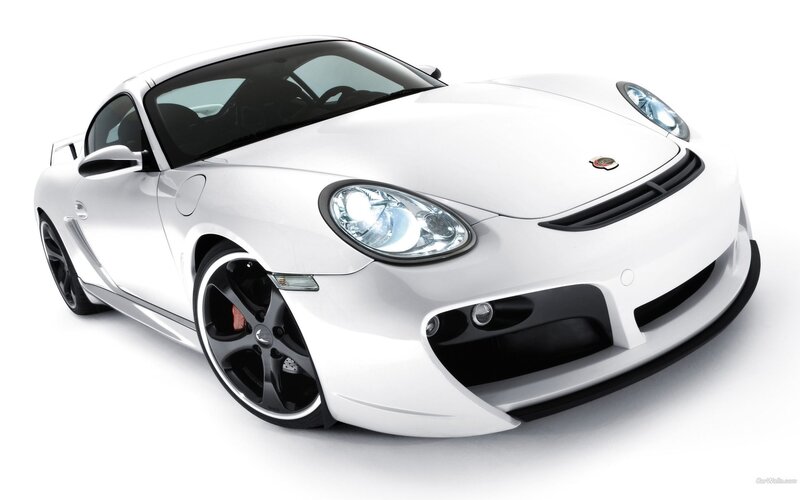 white sports car on white background