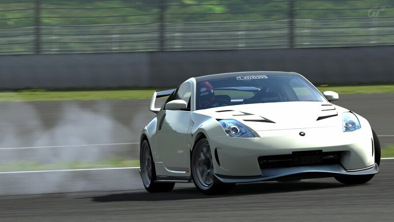 white sports car racing