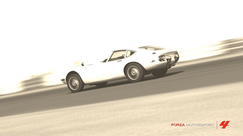 White sports car racing