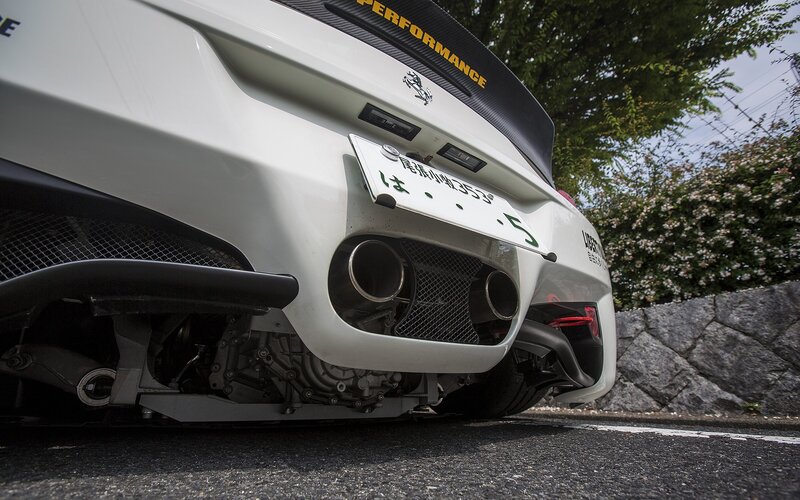White Sports Car Rear — Calm