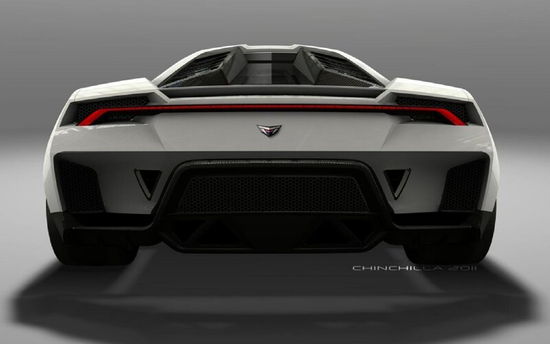 White Sports Car Rear — Neutral