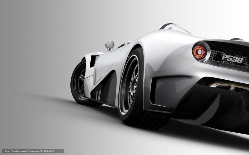 white sports car rear view