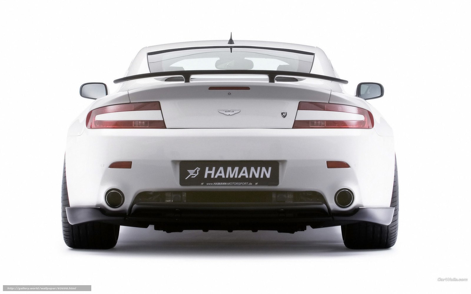 white sports car rear view
