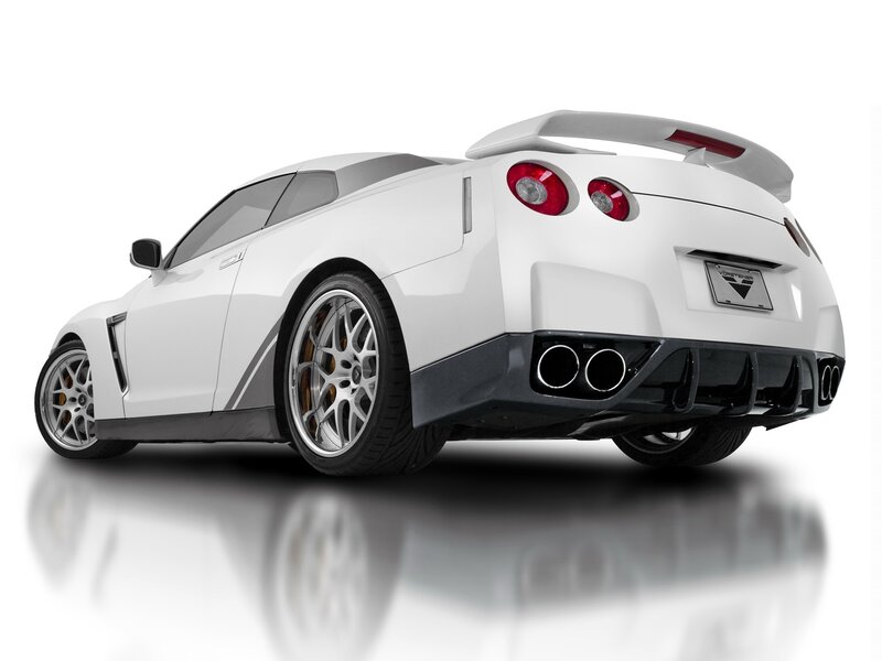 white sports car rear view