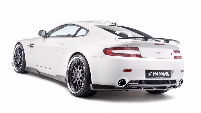 white sports car rear view