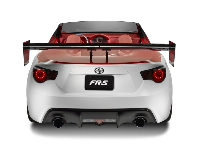 white sports car rear view