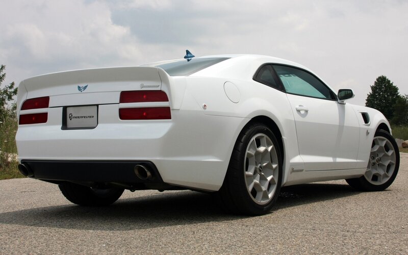 white sports car rear view