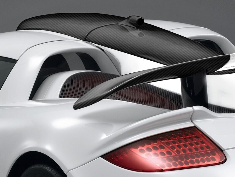 white sports car rear view