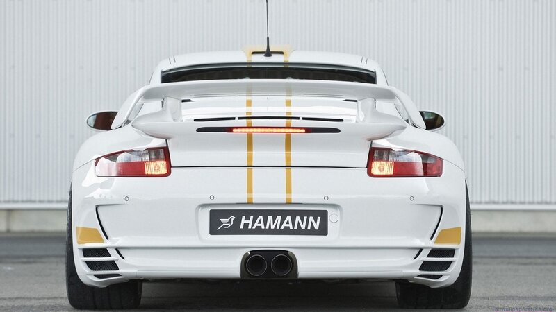 white sports car rear view