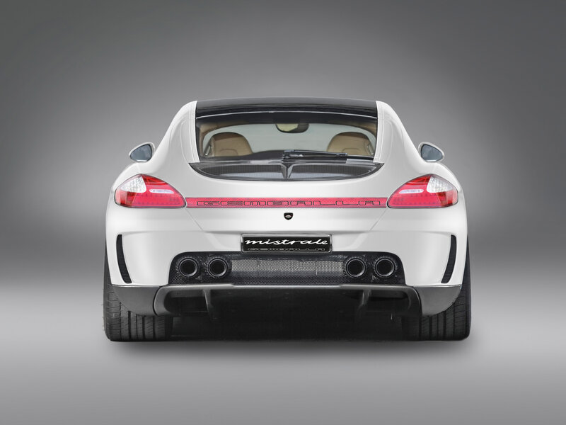 white sports car rear view